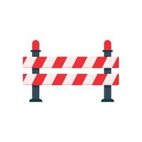 Safety barriers, road repair lines, construction warning signs vector