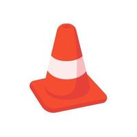 Traffic cones. Barrier cones divide the protective zone. vector