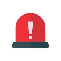 Emergency siren icon. Hazard warning light, ambulance route alarm vector