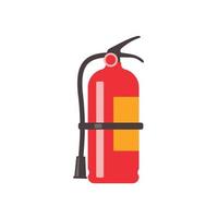 red fire extinguisher for suppressing fire in buildings vector