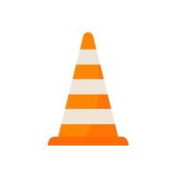 Traffic cones. Barrier cones divide the protective zone. vector