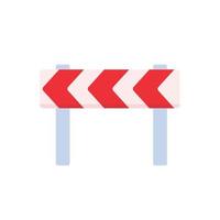 Safety barriers, road repair lines, construction warning signs vector