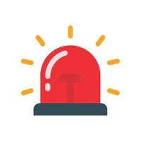 Emergency siren icon. Hazard warning light, ambulance route alarm vector