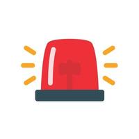 Emergency siren icon. Hazard warning light, ambulance route alarm vector