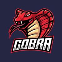 cobra mascot logo e sport illustration vector