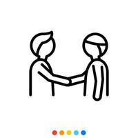 People handshakes, Vector, Icon, Illustration. vector