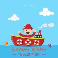 A Boy On The Ship. Suitable For Kids Book Cover