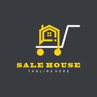 Sale house logotype concept vector