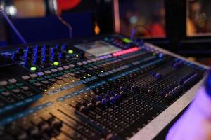 Sound mixer control and console in pub and party photo