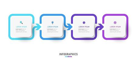 Vector Infographic label design template with icons and 4 options or steps. Can be used for process diagram, presentations, workflow layout, banner, flow chart, info graph.