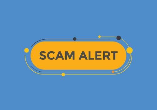 scam alert text button. speech bubble. Scam alert Colorful web banner. vector illustration