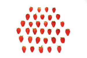 a lot o strawberry on white background photo