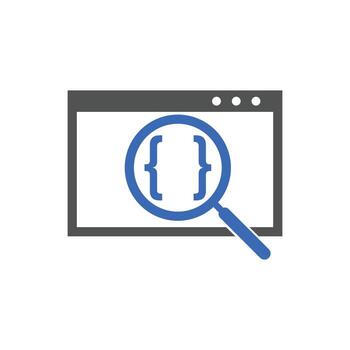 Web code icons. Website coding icon symbol vector