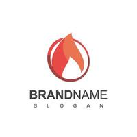 Flame Logo Design Template vector