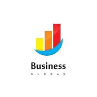 Business Logo With Good Progress Diagram For Business or sales company vector