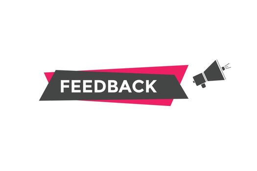 feedback button. feedback speech bubble. Colorful web banner. vector illustration. feedback sign icon