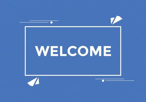 welcome text button. speech bubble. welcome Colorful web banner. vector illustration.