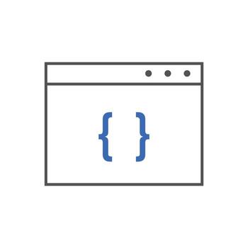 Web code icons. Website coding icon symbol vector