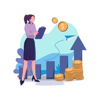 Venture investment flat style illustration design vector