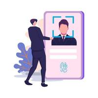 Verification technologies flat style illustration design vector