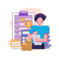 Budget planing flat style illustration design vector