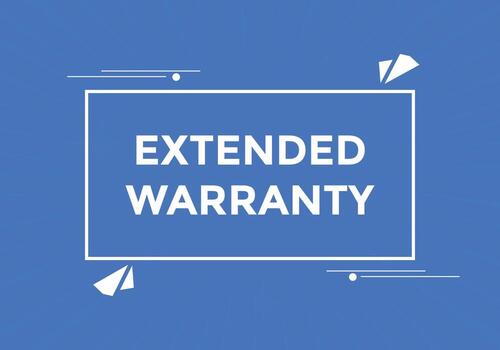 Extended warranty text button. speech bubble. Extended warranty Colorful web banner. vector illustration