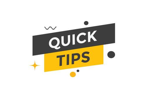 Quick tips button. Quick tips speech bubble. Quick tips text web template. Vector Illustration.