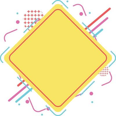 Retro Geometric Frame Transparent