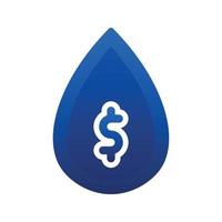 dollar water logo gradient design template icon element vector