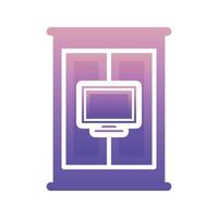 monitor furniture logo gradient design template icon element vector