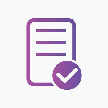 icono de lista de verificación. ilustración vectorial lista de verificación, aplicaciones de símbolo de signo o interfaz web vector