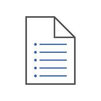 Document  icons Vector illustration. Paper document page symbol for SEO and website