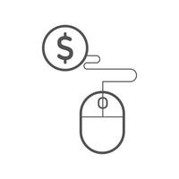 Pay per click icons. Concept for SEO, payment collection and web design. PPC icon vector
