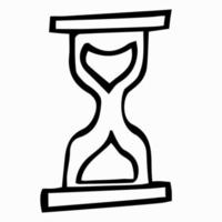 Hand drawn doodle hourglass. vector