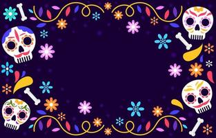 Dia De Los Muertos Calavera Background vector