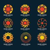 Set of Sun Logo Concept vector