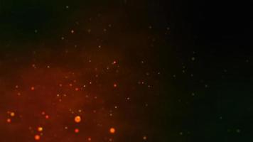 animación de flujo de bucle de polvo de partículas de fuego espacial rojo brillante para el fondo de plata de movimiento de presentación de fantasía de arte abstracto foto