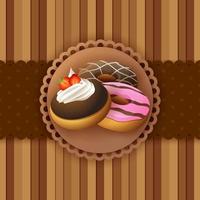 Dessert food background vector