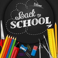 Back to school background vector