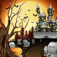 Cartoon halloween background vector