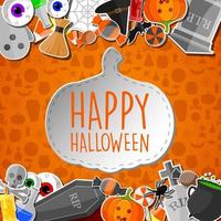 Cartoon halloween background vector