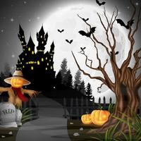 Cartoon halloween background vector