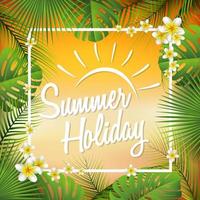 Beautiful summer holiday with nature background vector