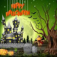 Cartoon halloween background vector