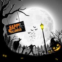 Cartoon halloween background vector