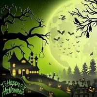 Cartoon halloween background vector