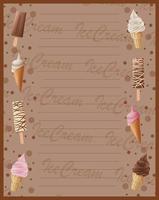 Ice cream sweet frame background vector