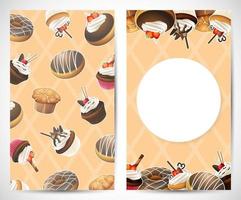 Sweet food Cupcake background vector