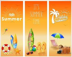 Summer beach background vector