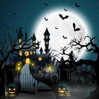 Cartoon halloween background vector